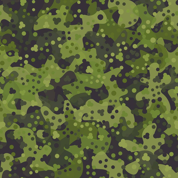 Camuflagem sem costura padrão fundo mascaramento camuflagem repetição imprimir - Vetor, Imagem