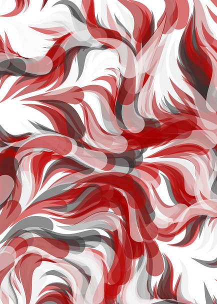 vector illustration, chaotic lines and waves, flowing curve background - Vetor, Imagem