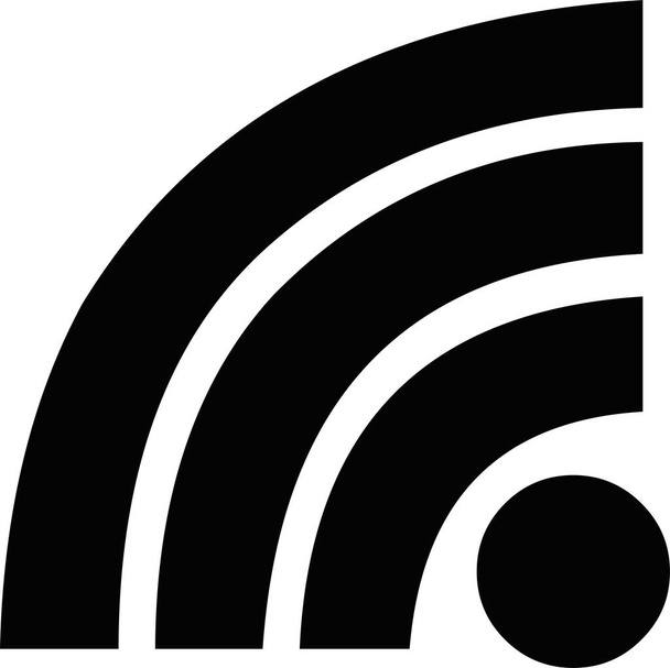 Vector illustration of logo, symbol or icon of wi-fi connected - Vetor, Imagem