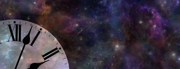 tijd en ruimte website banner - Foto, afbeelding