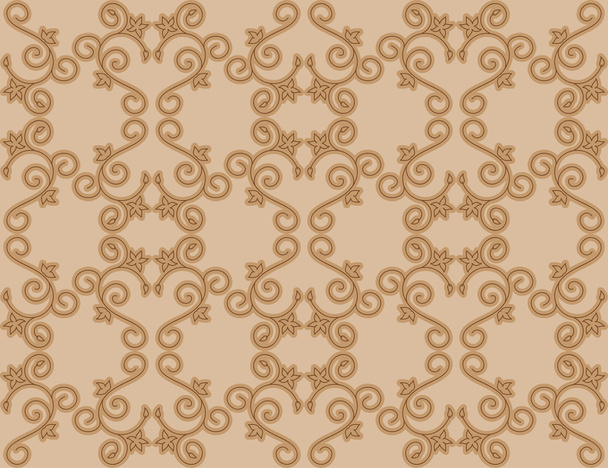 light beige seamless floral pattern - vector - Vector, Image