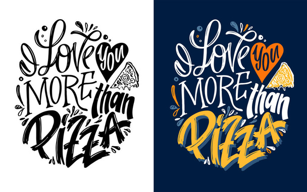 Cute lettering postcard about life. Lettering poster for web, t-shirt design.  - Wektor, obraz