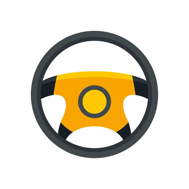 Steering wheel accessories icon flat isolated vector - Вектор, зображення