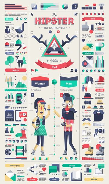 Hipster infographic - ベクター画像
