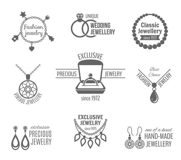 Jewelry label set - Vector, Image