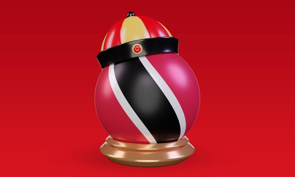 3d chinese newyear Trinidad and Tobago flag rendering front view - Fotó, kép