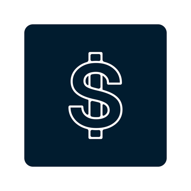 Vector abstracto dólar factura icono. - Vector, imagen