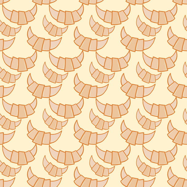 Vector simple croissant pattern. Fresh bakery. - Vector, Image
