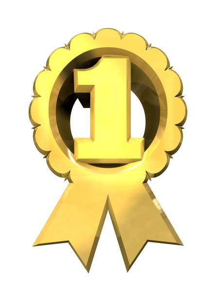 "1. Platz "Deko-Kokarde in Gold - 3d made - Foto, Bild