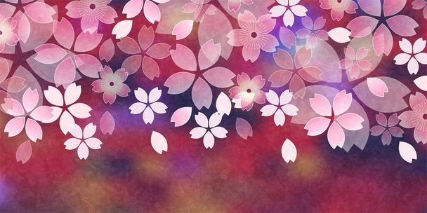 Fiori di ciliegio modello giapponese primavera sfondo  - Vettoriali, immagini