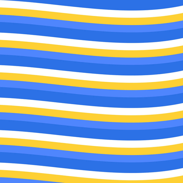 Three colours background illustration. Blue, white and yellow isolated abstracts seamless pattern - 写真・画像
