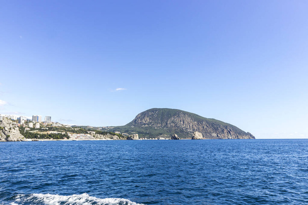 The southern coast of Crimea. View from the sea. Sea coast. Hurzuf. Mount Ayu Dag - Photo, Image