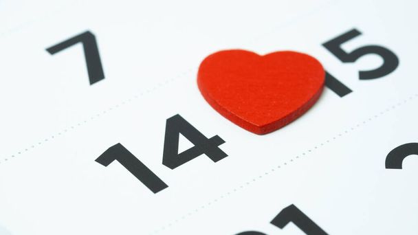 Valentines day concept. February 14 mark on the calendar - Photo, image