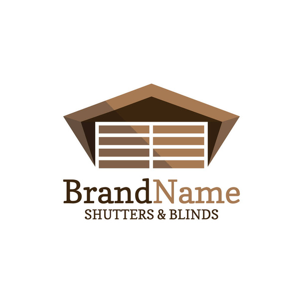 Shutters and Blinds Logo Template Vector, Perfect to use for Business and Interior industry. - Вектор,изображение