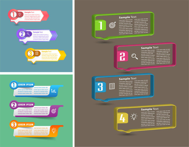 set of infographics elements on background - Vettoriali, immagini