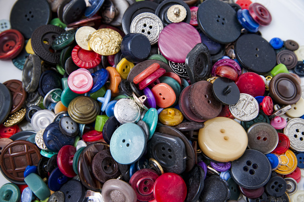 çeşitli şekil ve renklerde birçok düğme - Fotoğraf, Görsel
