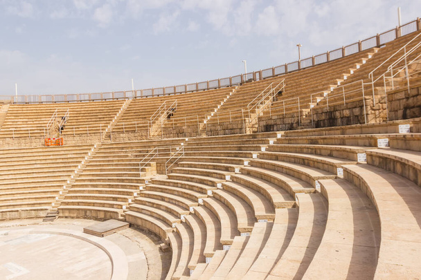 ruins of the amphitheater in Caesarea - Photo, image