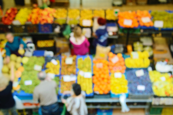 Blurred photo of a market - Φωτογραφία, εικόνα