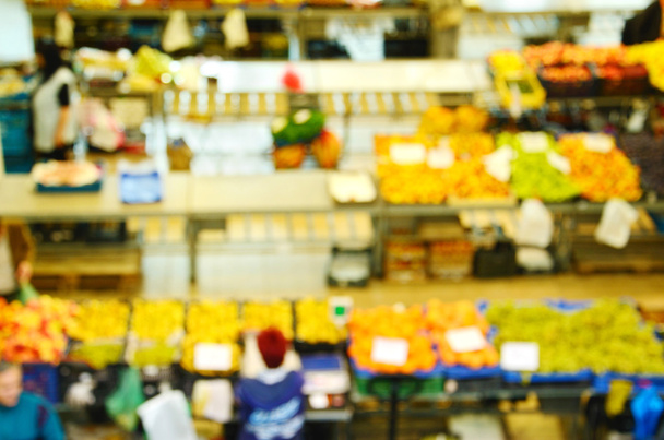 Blurred photo of a market - Zdjęcie, obraz