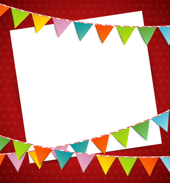 Bunting party color flags - Vector, Image
