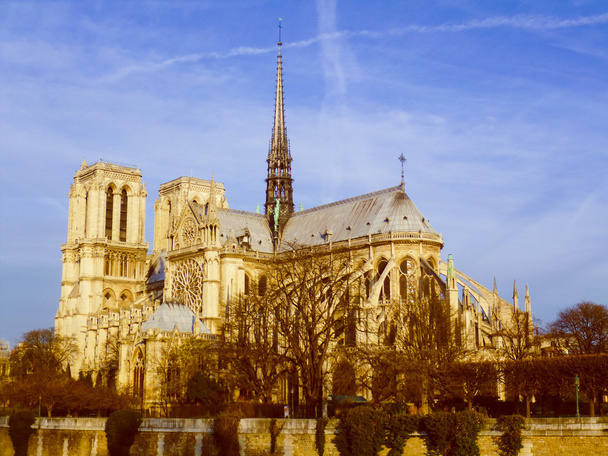 Aspecto retro Notre Dame Paris
 - Foto, imagen