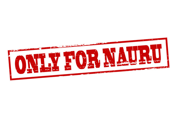 Seulement pour Nauru
 - Vecteur, image