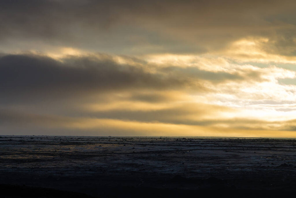 Desolate landscape from Kverfjoll area, Iceland panorama. Sigurdarskali location - Photo, Image