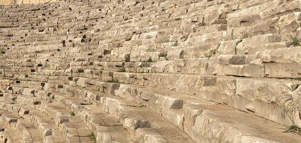 old stone steps - tribunes of an ancient theater  - Foto, immagini