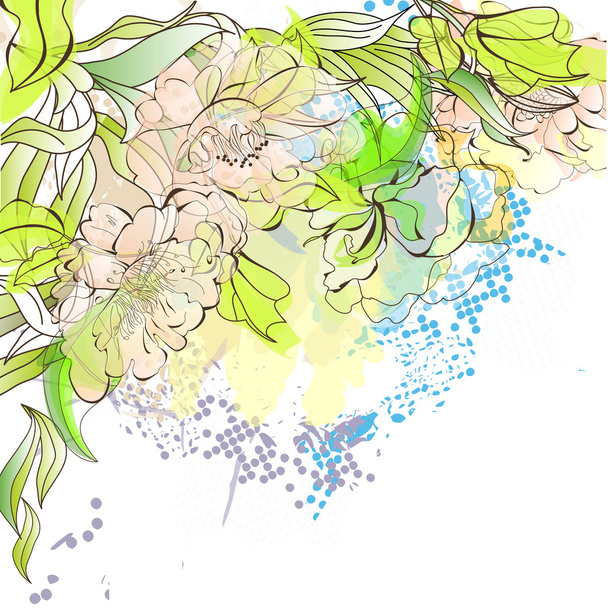 Romantic floral background - Διάνυσμα, εικόνα