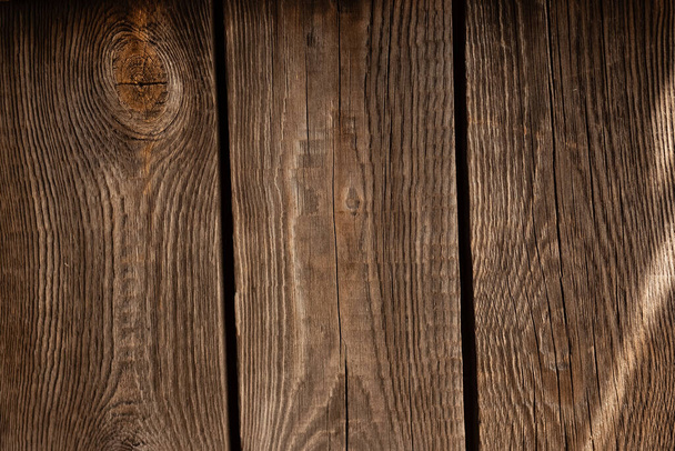 Jako podklad lze použít hnědou dřevěnou texturu. Struktura dřeva. staré desky dřevěné textury - Fotografie, Obrázek
