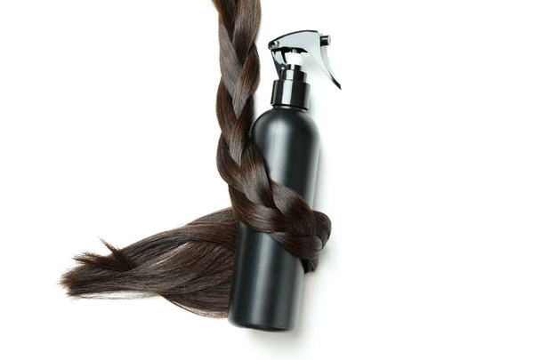 Female hair with spray isolated on white background - Foto, Imagem