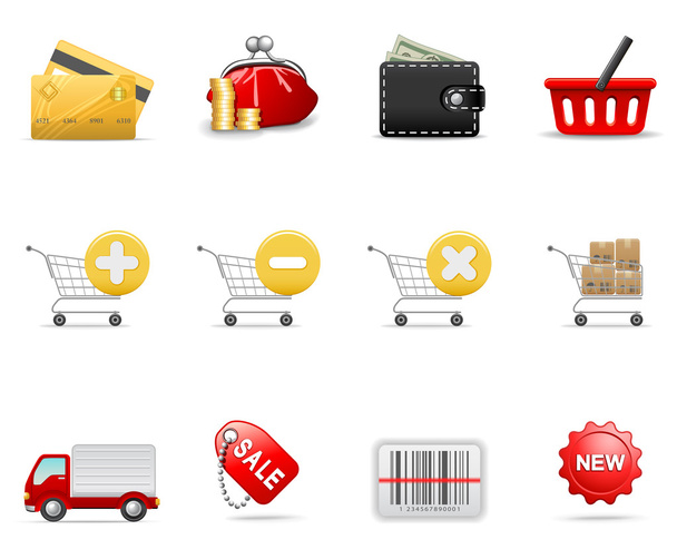 Shopping icons part 2 - Vector, Image