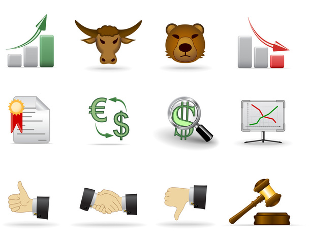 Иконки финансов
 - Вектор,изображение