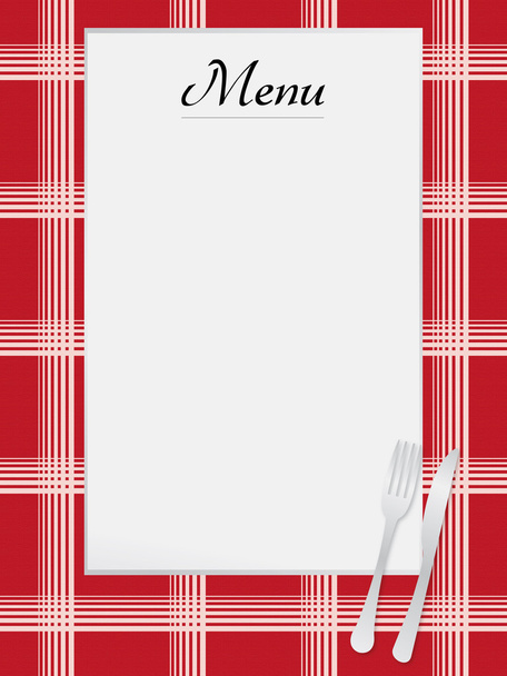 menu servet rood - Vector, afbeelding