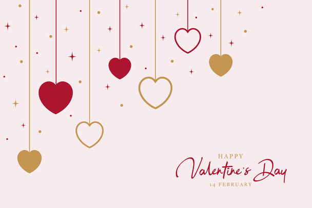 Minimalist happy valentine's day background - Vector, Image