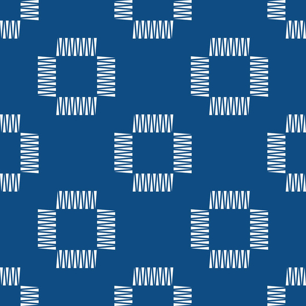 Seamless pattern in trendy blue color. The tiles can be combined with each other. - Photo, Image