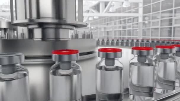 Máquina de embalagem transportadora industrial na fabricação farmacêutica loopable - Filmagem, Vídeo