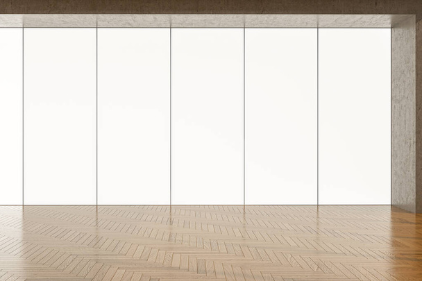 Ilustración 3D renderizado grandes interiores luminosos modernos de lujo Sala de estar maqueta ordenador imagen generada digitalmente - Foto, imagen