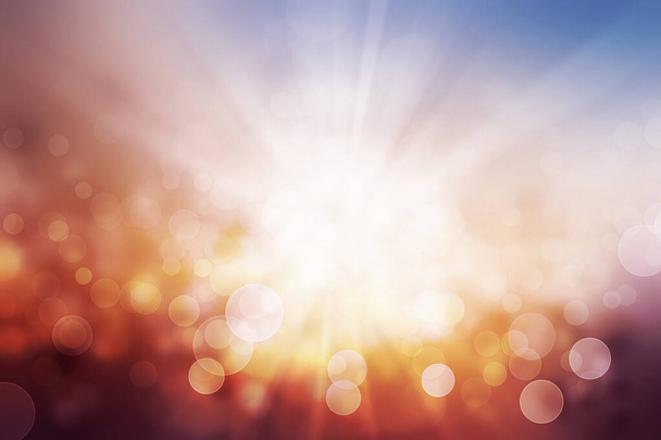 Soft light bokeh with rays of light. Diving light background. Light leaks overlay bokeh background. Real and organic camera lens flare leaks overlay image. - Photo, Image