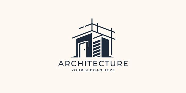 architecture inspiration logo design.architectural, renovation, construction, building logo template - Vektor, Bild