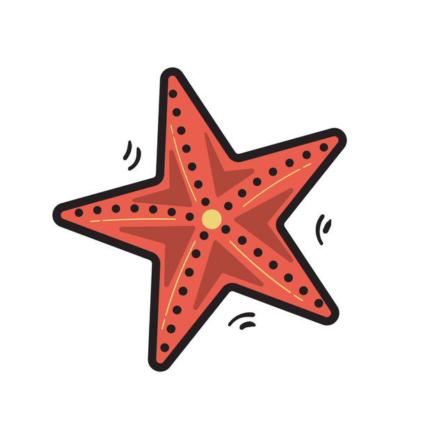 Starfish icon. Doodle Vector clip art Illustration - Vecteur, image