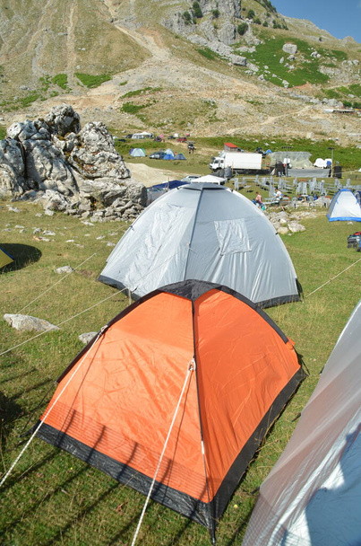 tent tents mountain camping in theodoriana village greece - Photo, Image