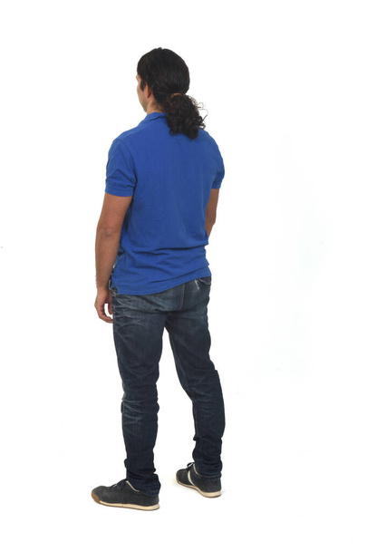 rear and side view of a man on white background - Photo, image