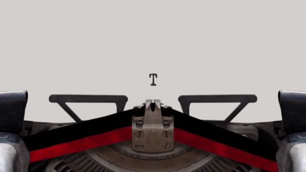 Vintage kirjoituskone kirjoittaa "True Story". Realistinen animaatio. - Materiaali, video