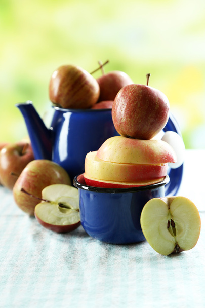 Juicy apples, close-up - Fotó, kép
