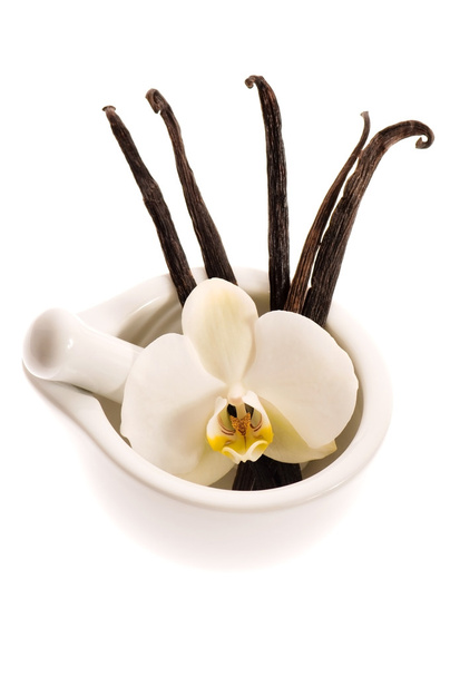 Vanilya Kabukları ve Çiçekler - Fotoğraf, Görsel