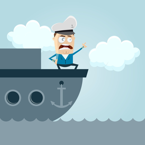 Leader on a ship - Vector, Image