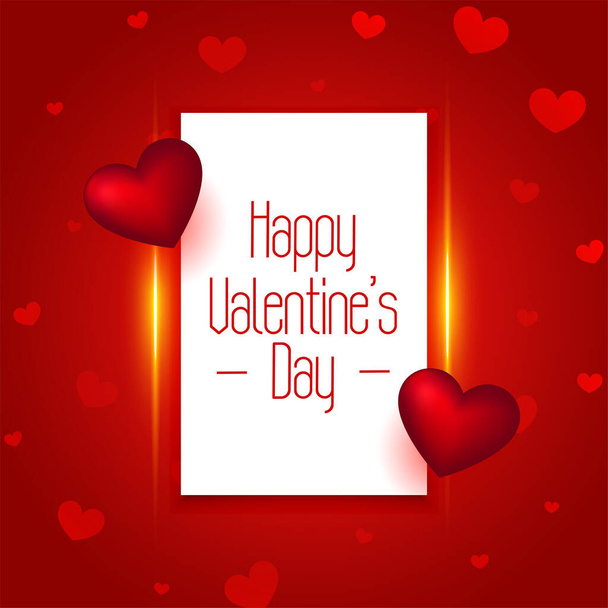 happy valentines day hearts background design - Wektor, obraz
