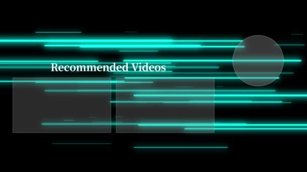 YouTube end card ending screen motion graphics - Felvétel, videó