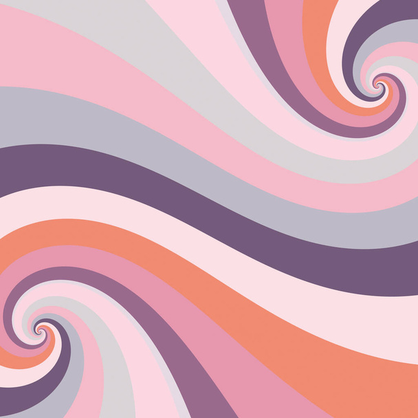 A minimalistic, sixties retro style, funky background swirly twirly design - Photo, Image